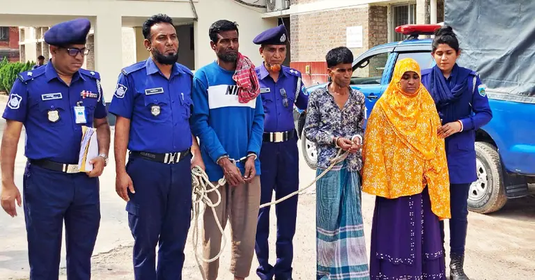 পুলিশি হেফাজতে গ্রেপ্তার আসামিরা